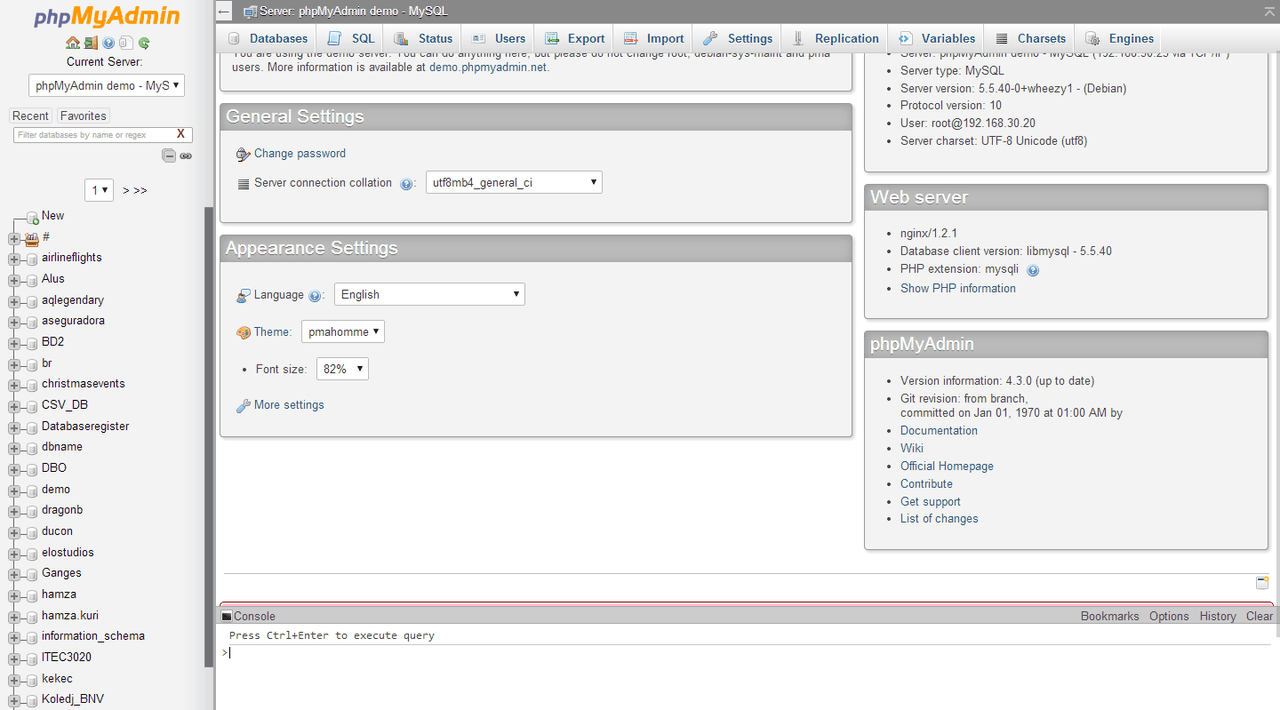 PHPMyAdmin adalah alat yang digunakan untuk mengelola database yang dapat diakses melalui web.